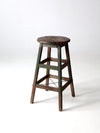 vintage rustic wooden stool