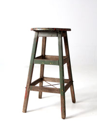 vintage rustic wooden stool