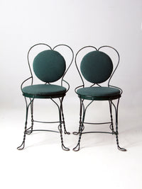 vintage ice cream parlor chairs pair