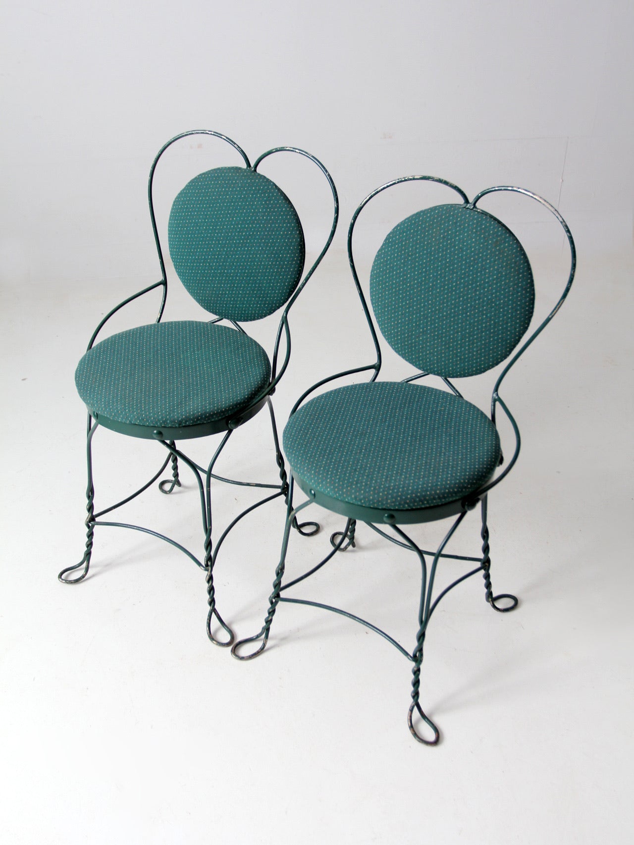 vintage ice cream parlor chairs pair