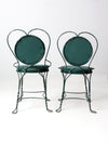 vintage ice cream parlor chairs pair