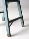 vintage wooden blue step ladder