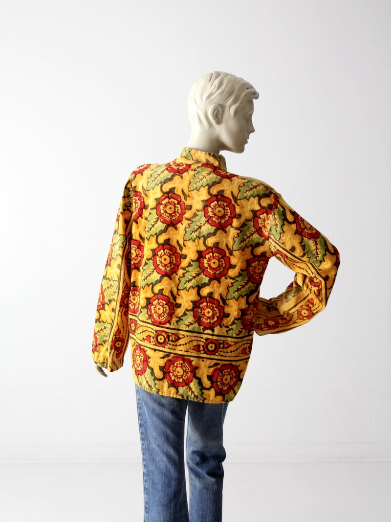 vintage 1970s flower print shirt