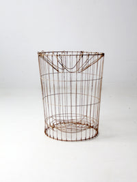 vintage industrial wire basket