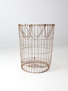 vintage industrial wire basket