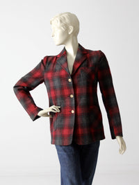 vintage 50s Merrill Woolens plaid wool blazer