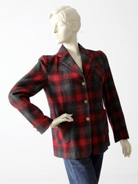 vintage 50s Merrill Woolens plaid wool blazer