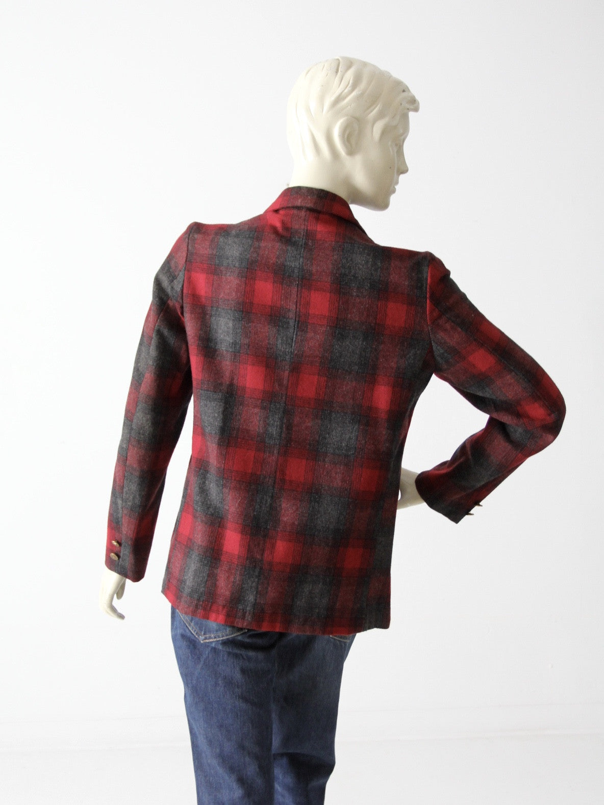 vintage 50s Merrill Woolens plaid wool blazer