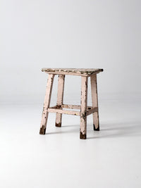 antique pink primitive stool