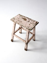 antique pink primitive stool
