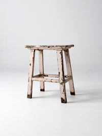 antique pink primitive stool