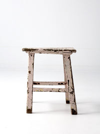antique pink primitive stool
