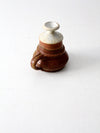 vintage studio pottery oil lamp by Charles Piatt