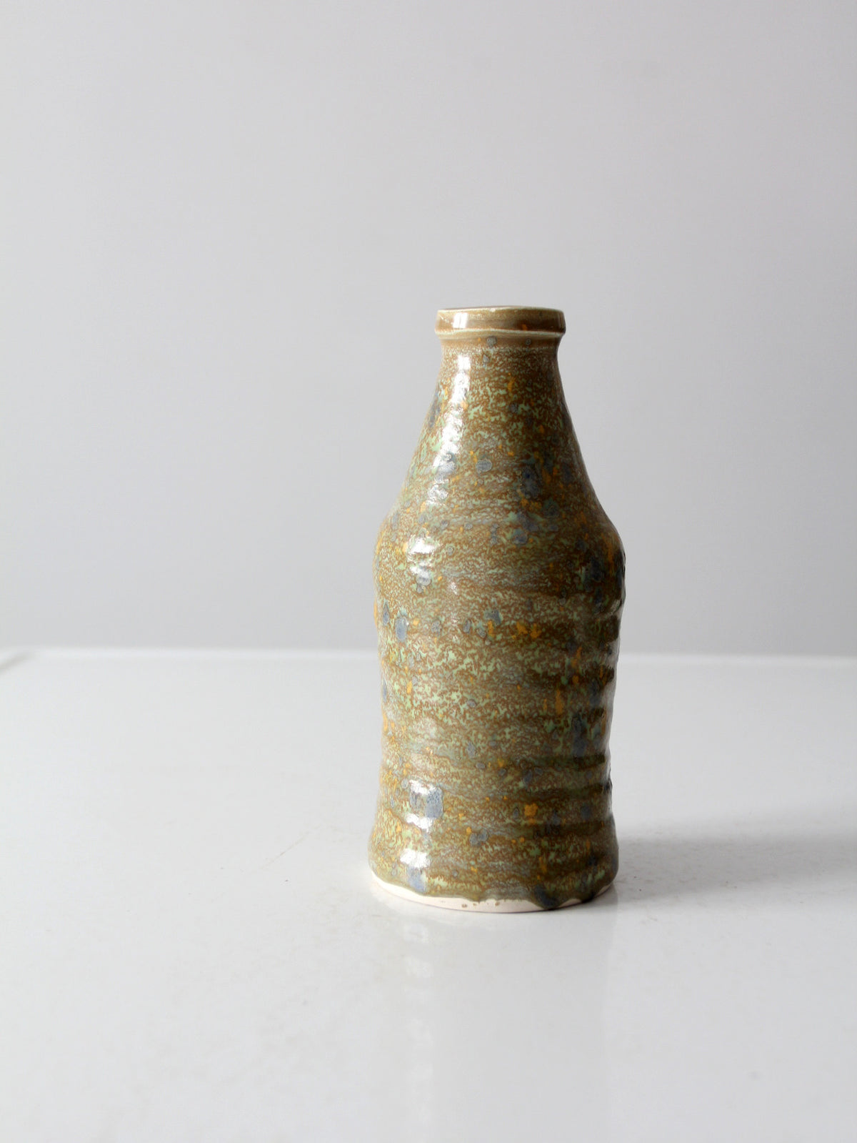 vintage studio pottery bottle vase