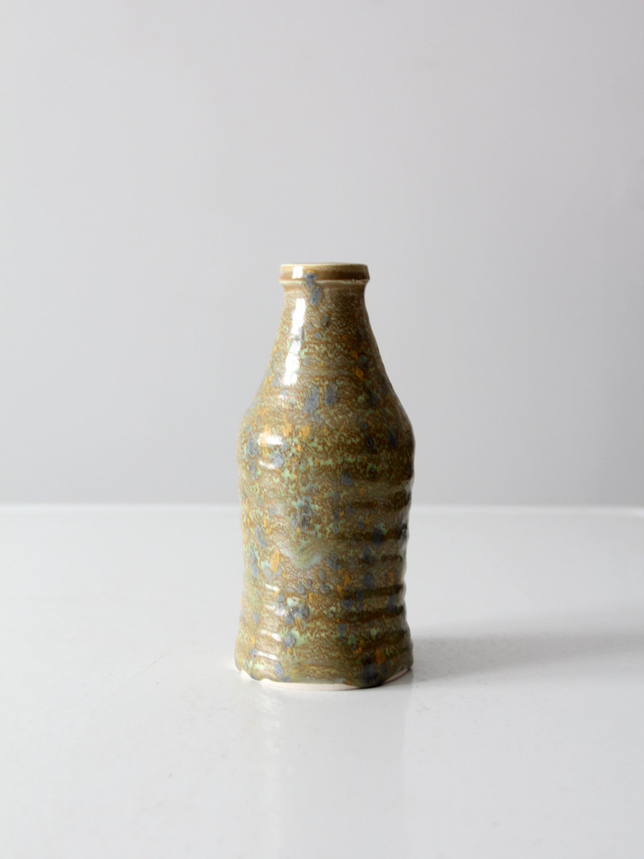 vintage studio pottery bottle vase