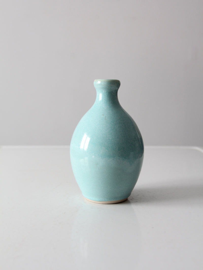 vintage studio pottery bottleneck vase