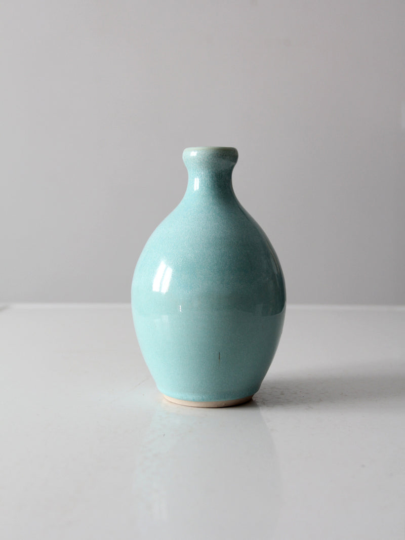 vintage studio pottery bottleneck vase