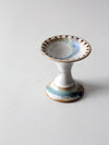 vintage studio pottery pedestal dish