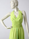 vintage 70s gauze halter dress