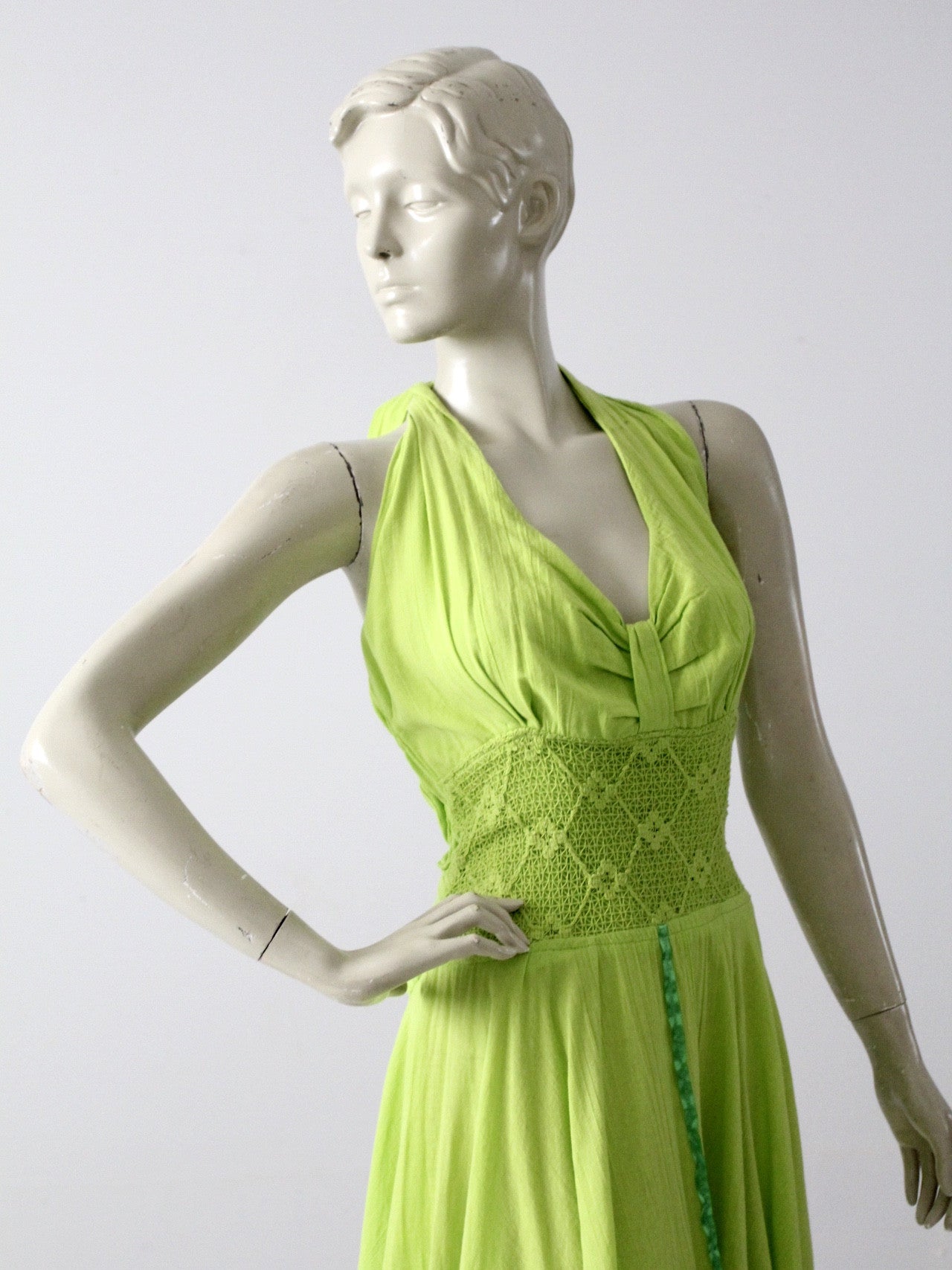 vintage 70s gauze halter dress vintage 70s gauze halter dress