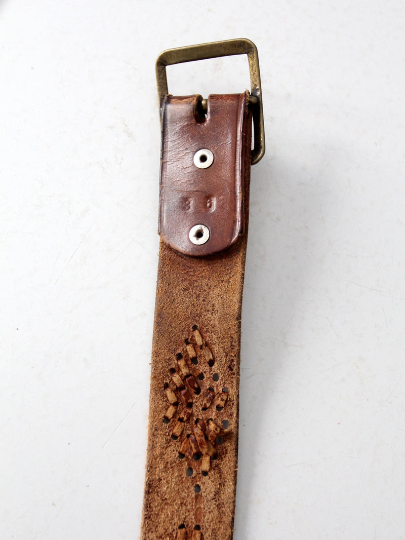 vintage 60s leather belt