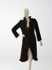 vintage 50s velvet opera coat by Miss Bergdorf