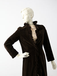 vintage 50s velvet opera coat by Miss Bergdorf