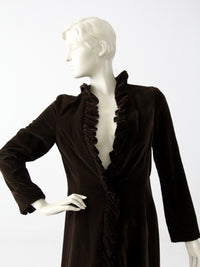 vintage 50s velvet opera coat by Miss Bergdorf