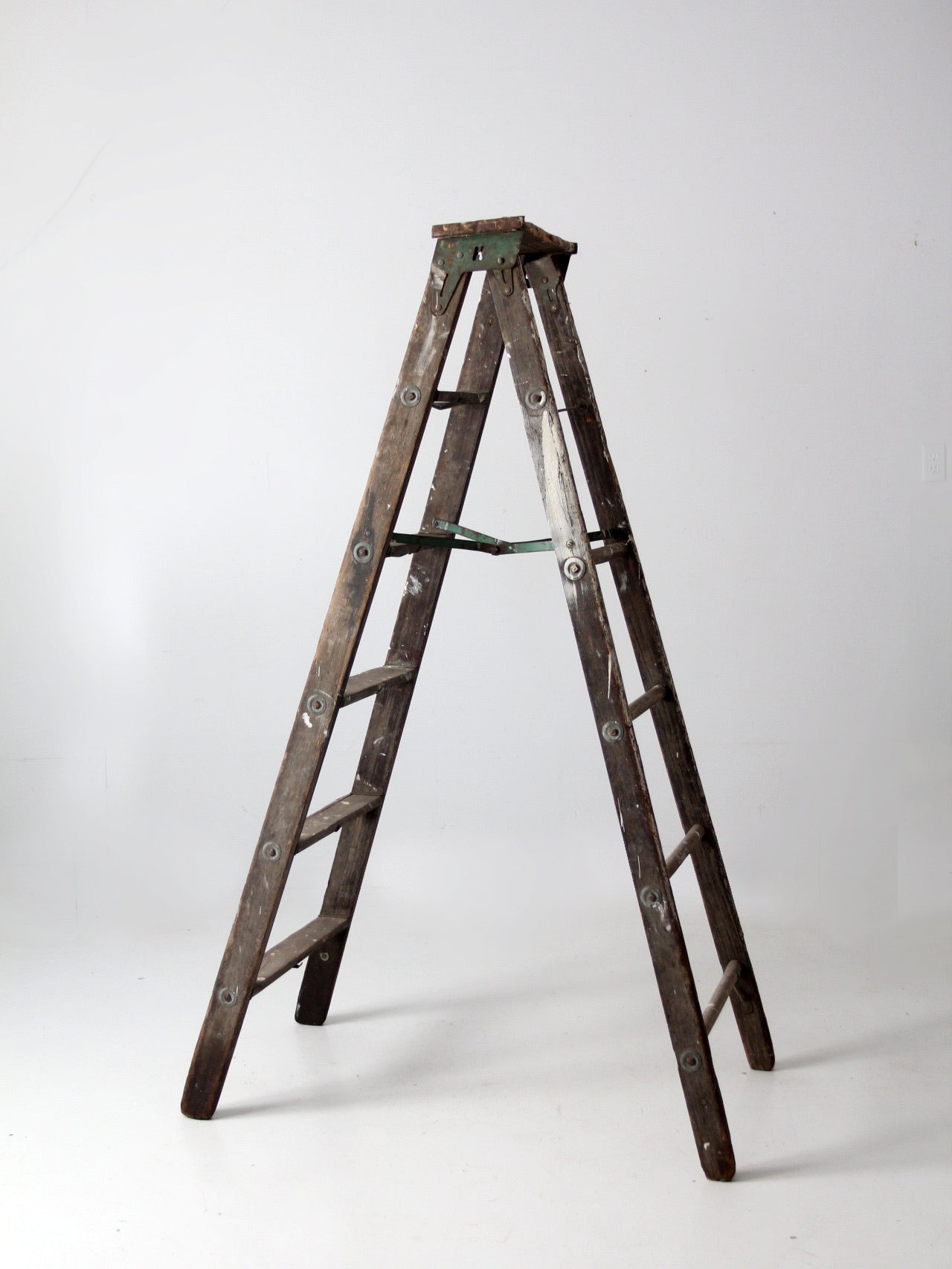 vintage painter's wood ladder