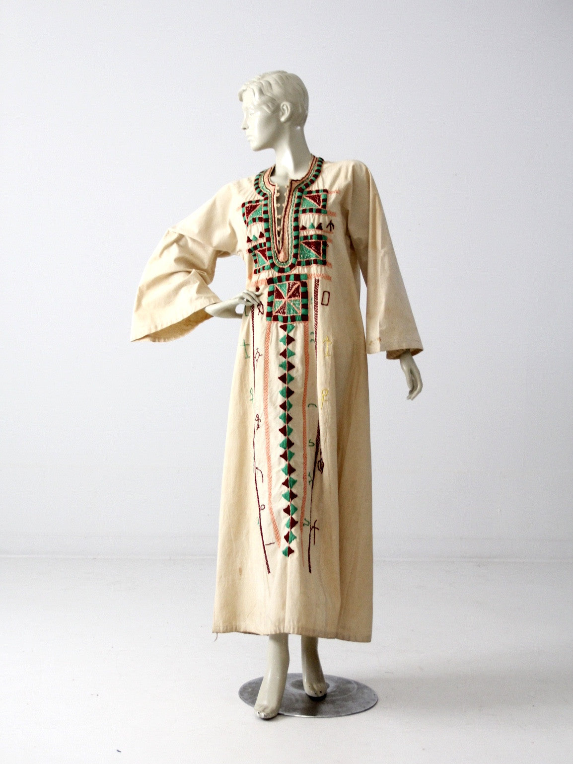 vintage kurta, long embroidered tunic dress vintage kurta, long embroidered tunic dress