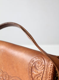vintage southwestern tooled leather bag