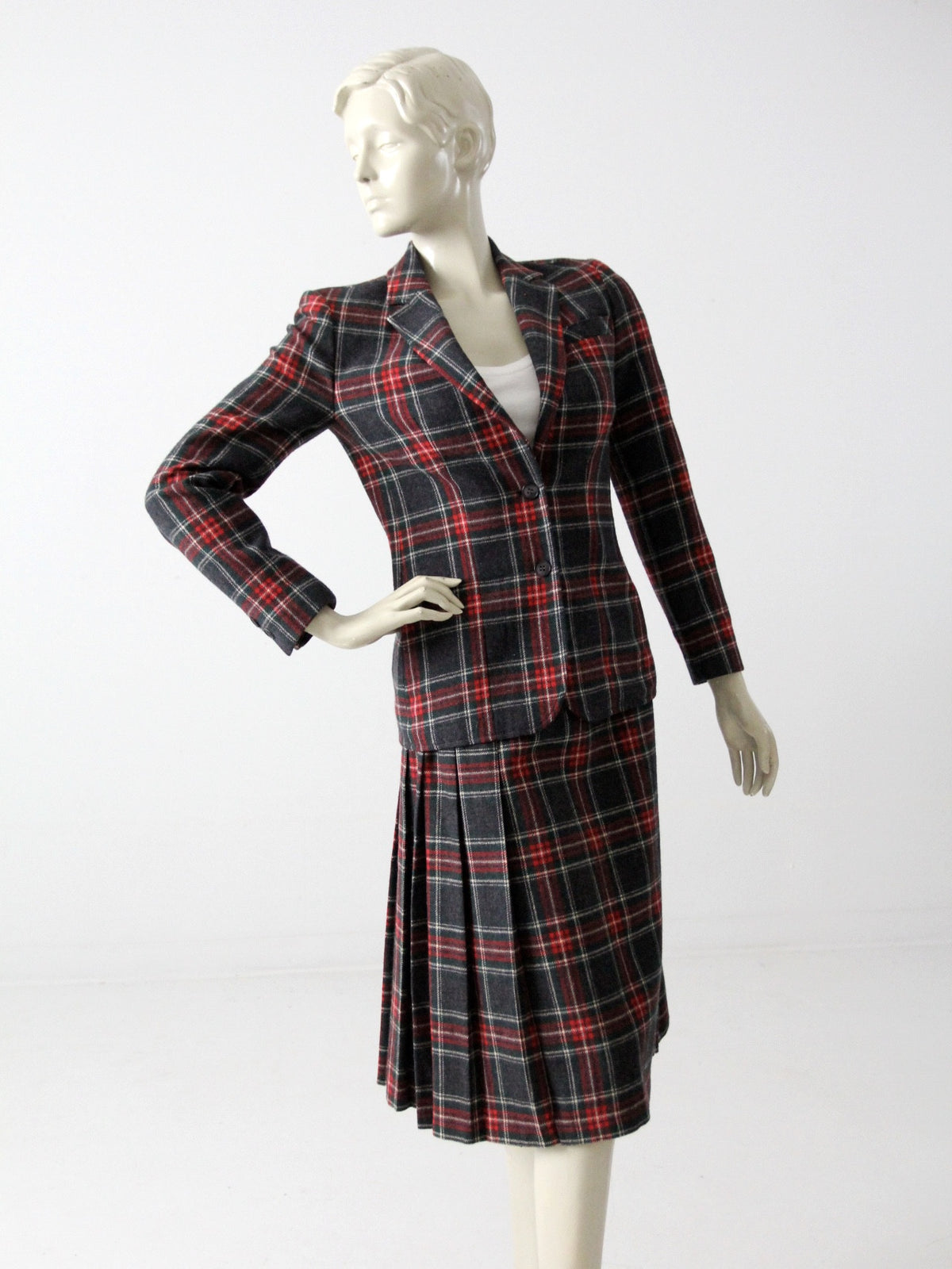 vintage 70s Young Pendleton wool skirt and blazer set – 86 Vintage