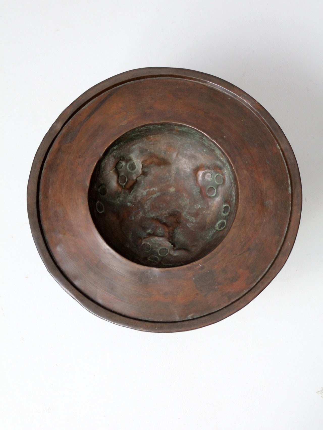 antique copper and brass brazier