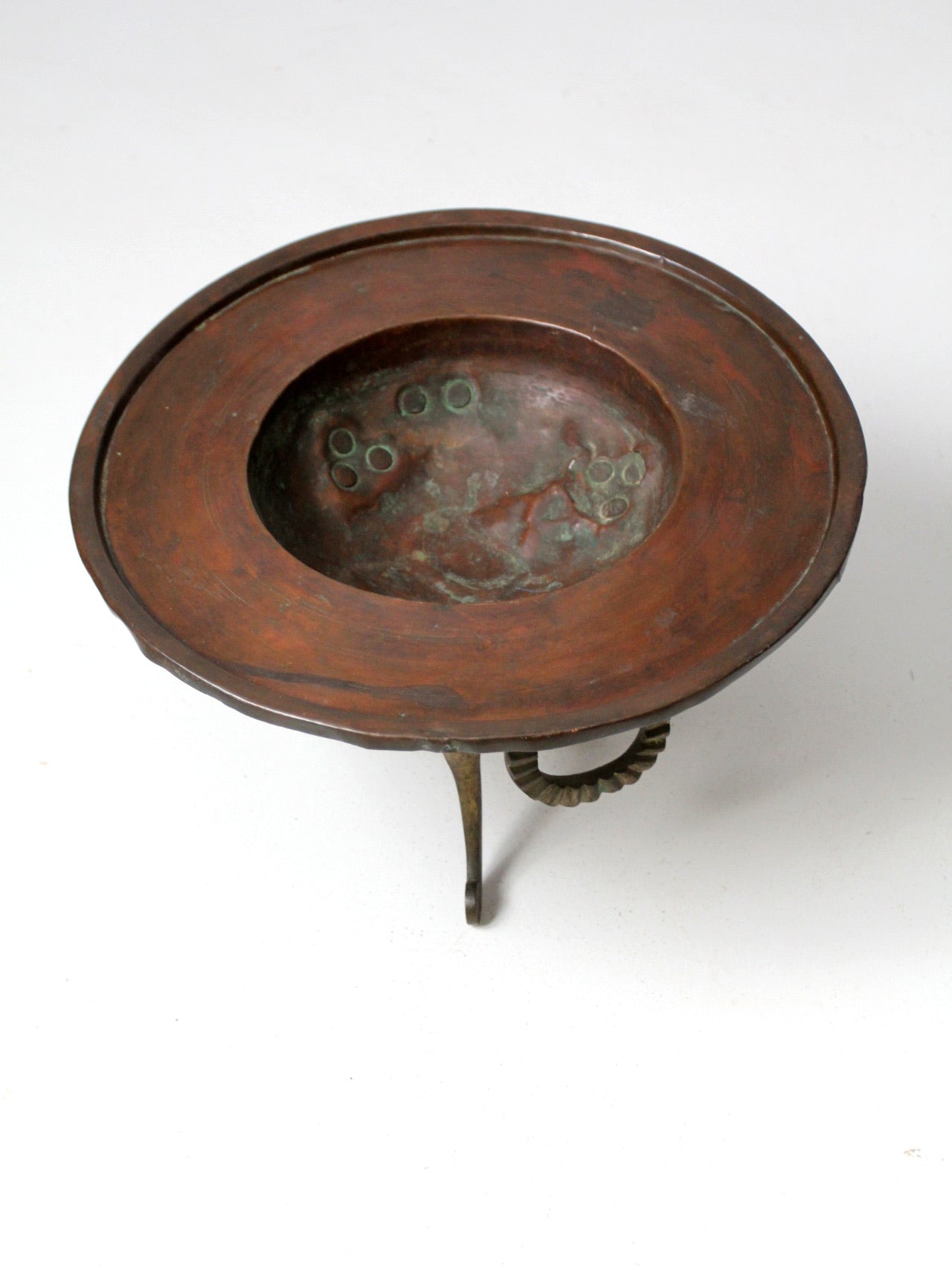 antique copper and brass brazier
