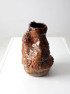 vintage free form studio pottery vase