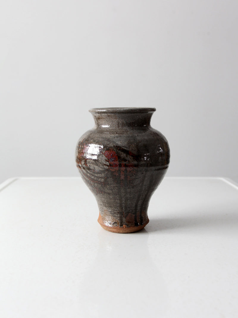 vintage studio pottery vase ca 1975