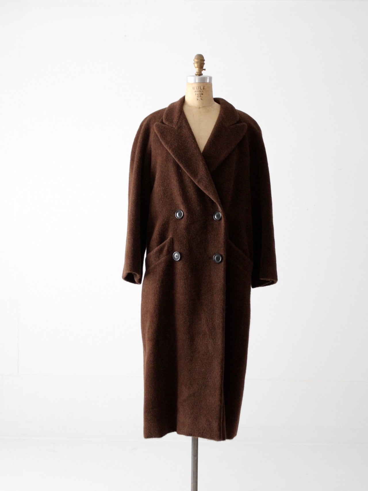 vintage Krizia mohair double breasted top coat