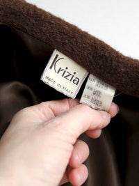 vintage Krizia mohair double breasted top coat