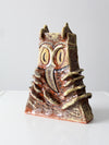 vintage Clare Holmberg studio pottery "Owl" jar