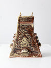 vintage Clare Holmberg studio pottery "Owl" jar