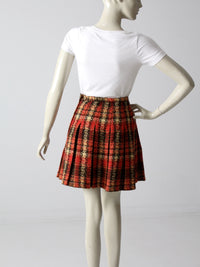 vintage 1960s plaid mini skirt