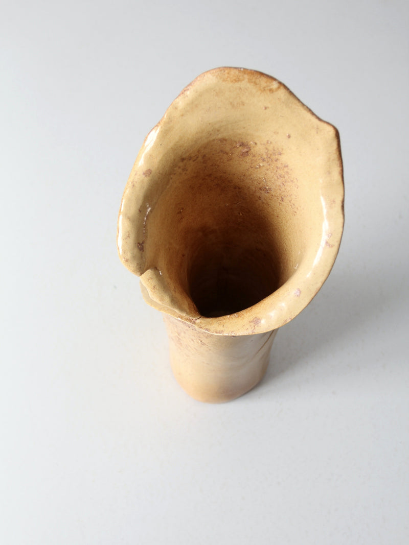 vintage free form pottery vase