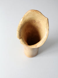 vintage free form pottery vase