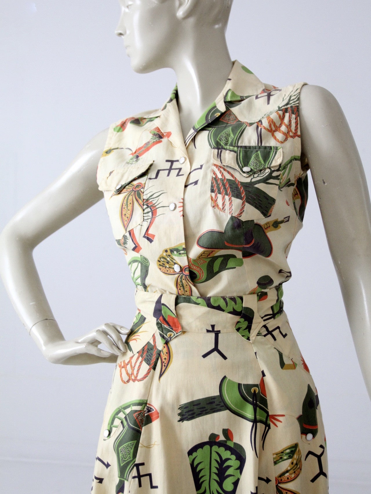 vintage 50s Panhandle Slim skirt and blouse set