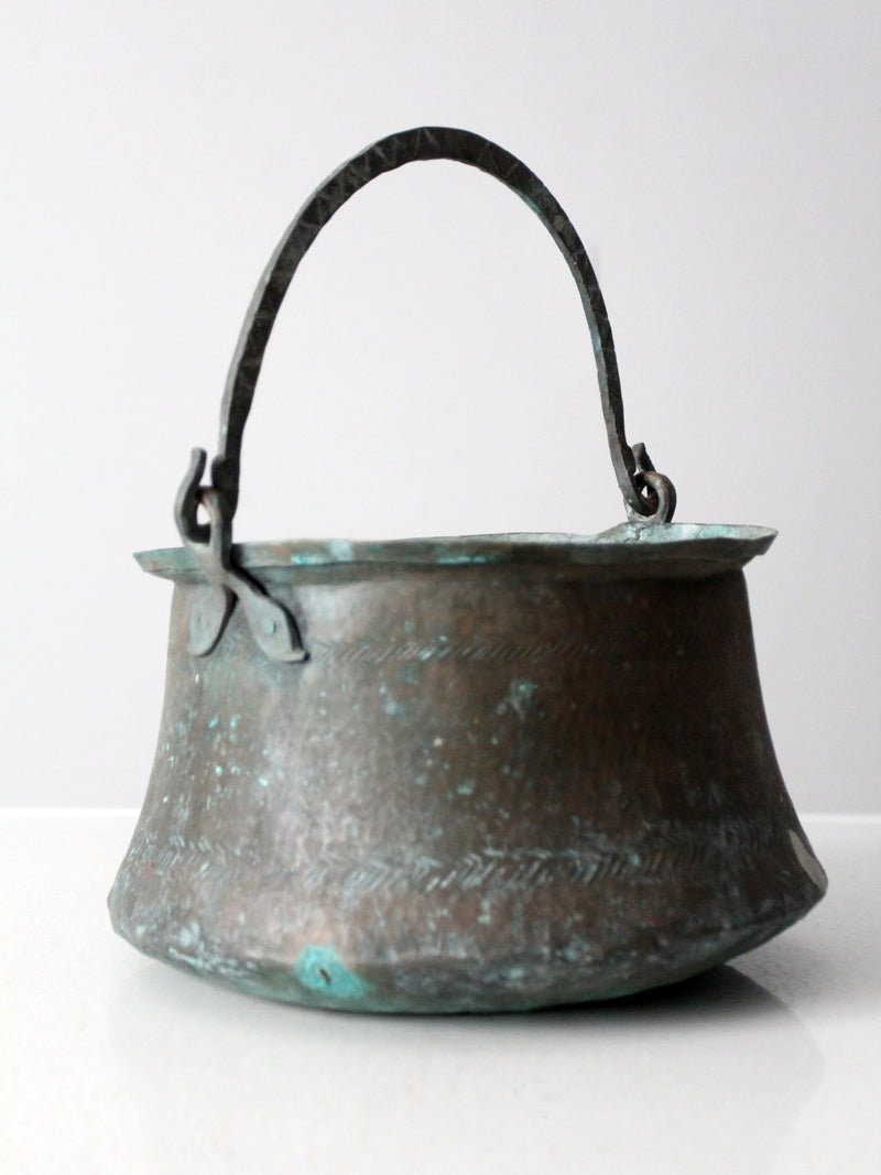 antique copper cauldron