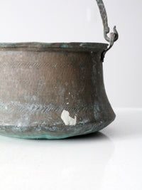 antique copper cauldron