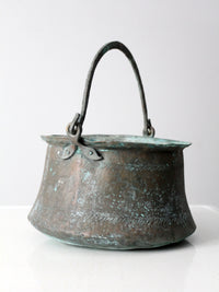 antique copper cauldron