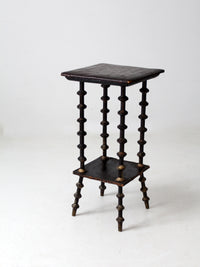 antique spool table with leather top