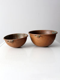 antique copper mixing bowls