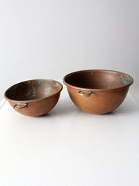 antique copper mixing bowls